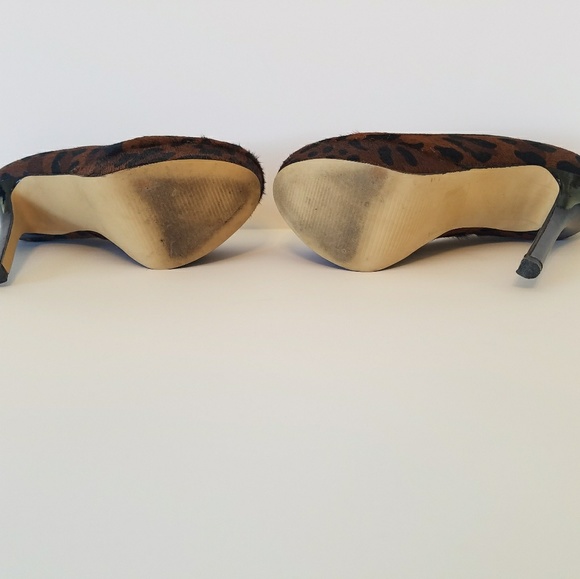 Bakers platform heel/faux leopard fur - Picture 4 of 8